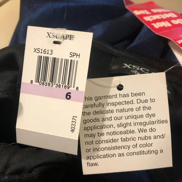 Xscape Navy Strapless Dress - Picture 5 of 7